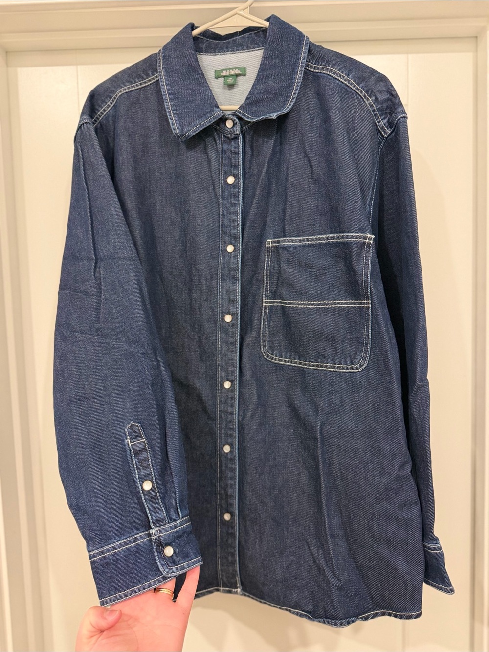 wild fable Dark Blue Denim Button-Up Jacket